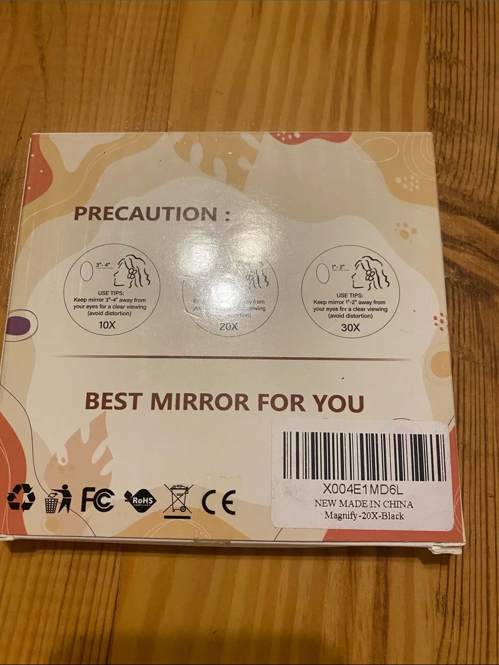 Magnifying Mirror Travel Set with Tweezers - 30X - White